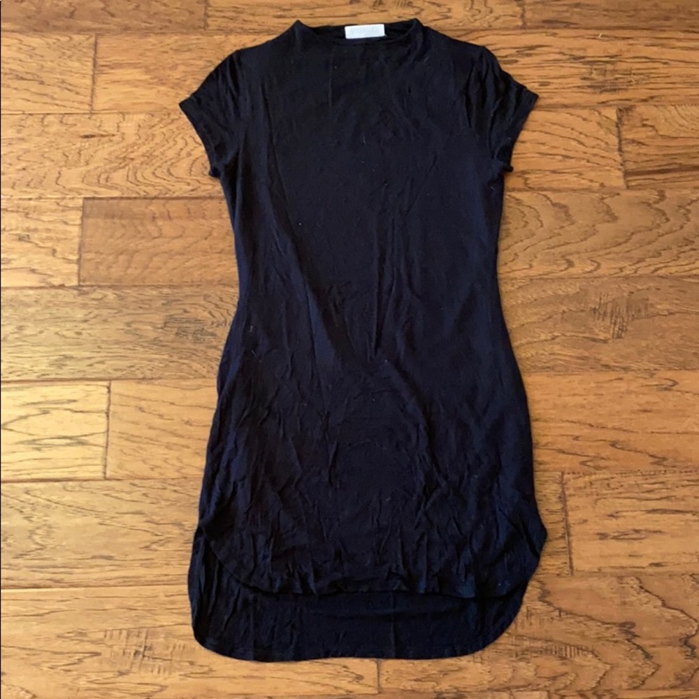 Black tight tshirt dress